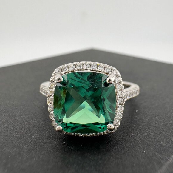 3.56 Carat Lab Created Pariaba Color Change Ring Size 8 - Picture 11 of 16